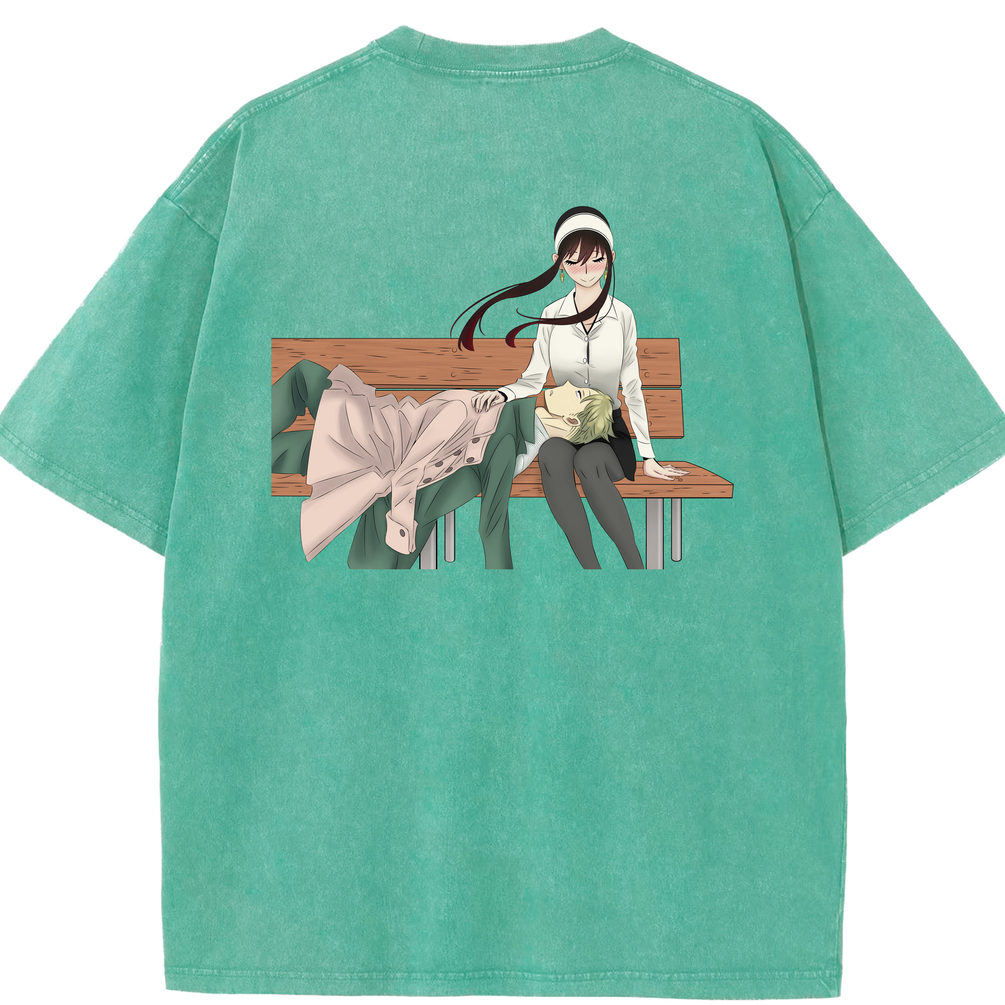 （画像用） SPY×FAMILY间谍家家酒 綿100% ヴィンテージ風 半袖Tシャツ（背面プリント）